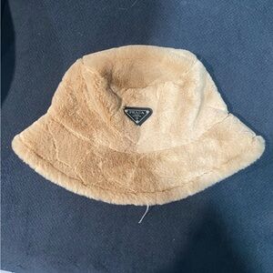 Vintage Prada fuzzy bucket hat